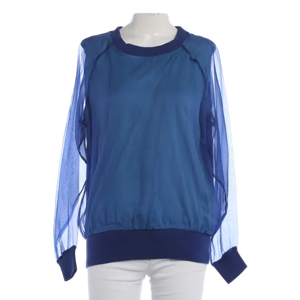 Blouse, in Blue, Silk, Closed