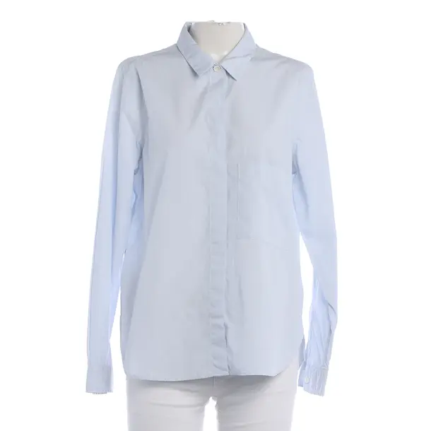Blouse, in Light Blue, Cotton, Closed