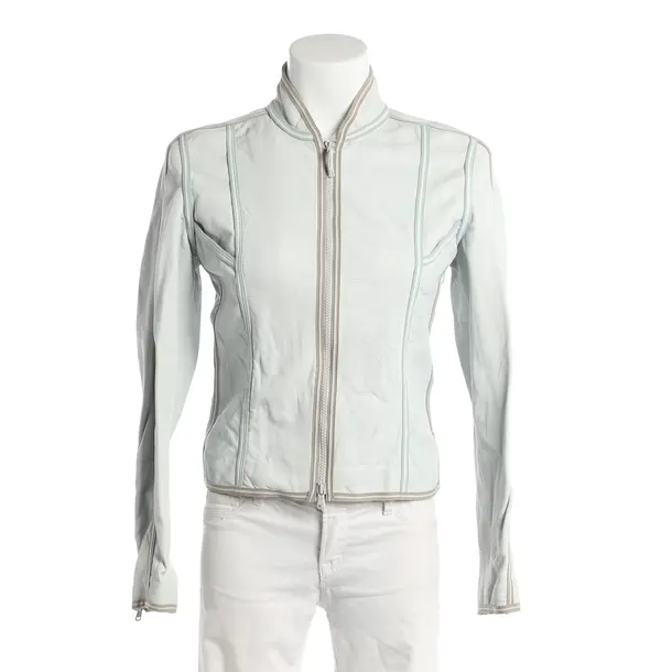LeatherJacket, in Light Blue, Leather, Armani Jeans