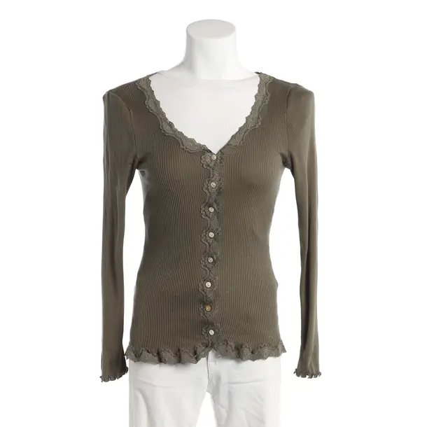 Cardigan, in Dark Green, Silk, Rosemunde