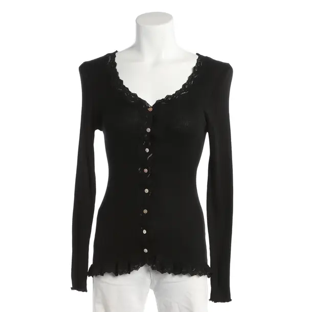 Longsleeve, in Schwarz, Seide, Rosemunde