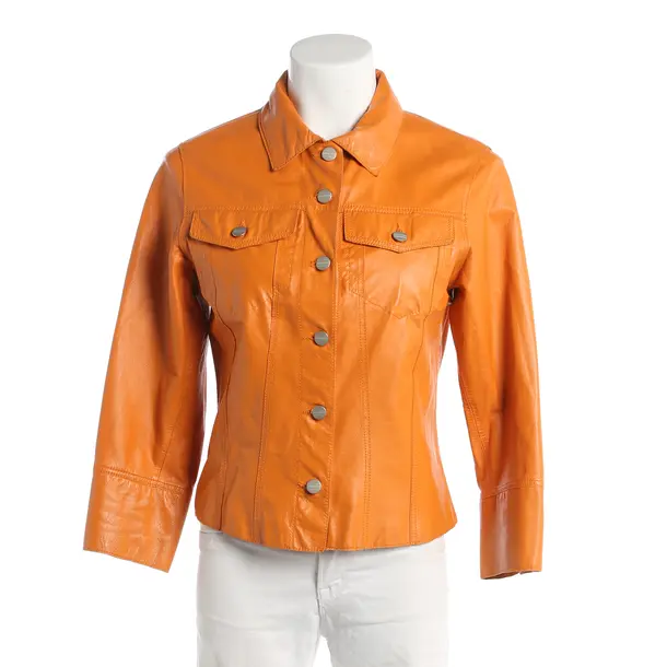 Lederjacke, in Dunkelorange, Leder, Closed