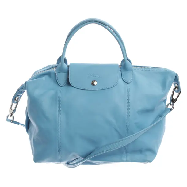 Handbag, in Blue, Leather, Longchamp