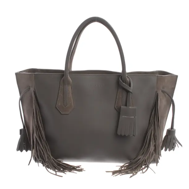 Handtasche, in Grau, Leder, Longchamp