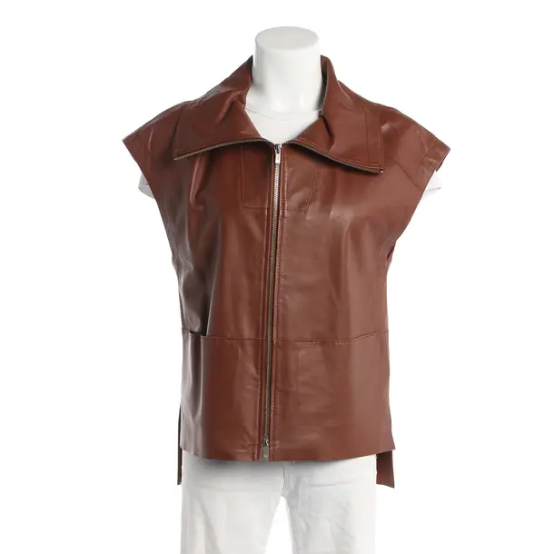 Vest, in Brown, Leather, Riani