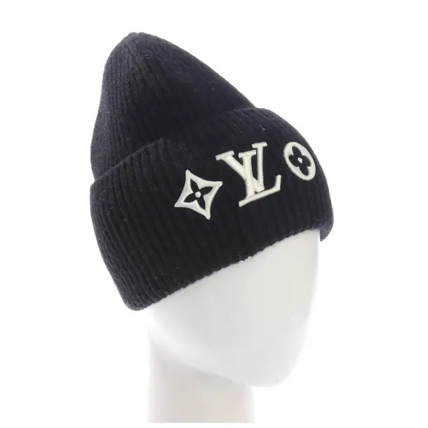 Beanie, in Black, Wool, Louis Vuitton