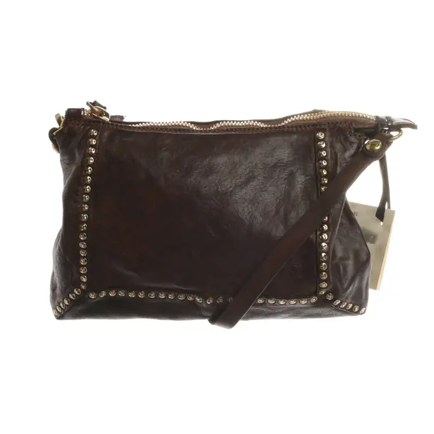 Schultertasche, in Dunkelbraun, Leder, Campomaggi