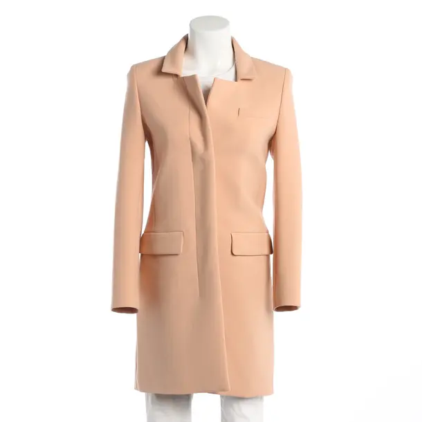 Mid-Season Coat, in Peach, Polyester, Closed