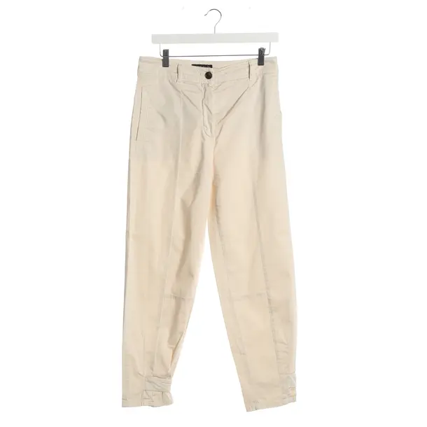 Pants, in Cream, Cotton, Marc Cain