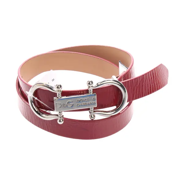 Belt, in Bordeaux, Leather, Dolce & Gabbana