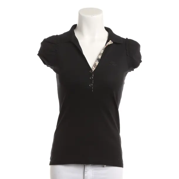 Poloshirt, in Schwarz, Baumwolle, Burberry Brit