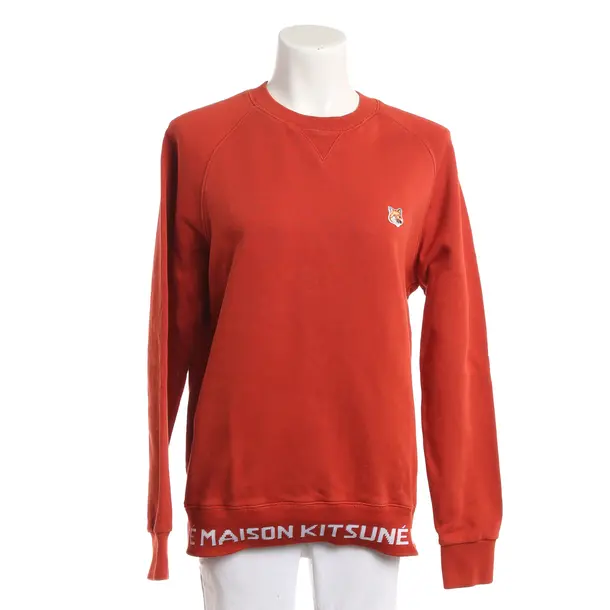 Sweatshirt, in Orange, Baumwolle, Maison Kitsuné