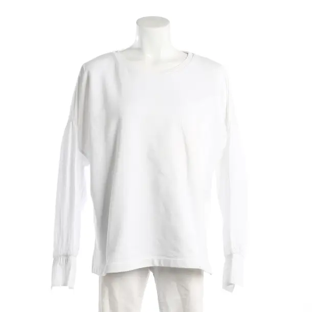 Blouse, in White, Cotton, Closed