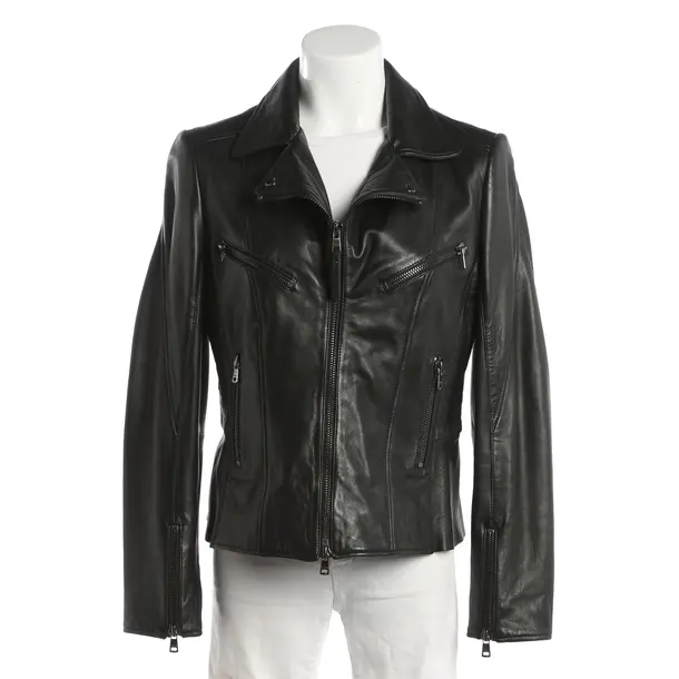LeatherJacket, in Black, Leather, Marc Cain Sports