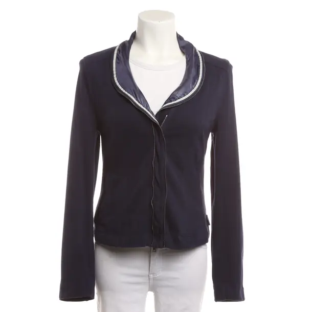 Zip-up Hoodie, in Navy, Cotton, Marc Cain Sports