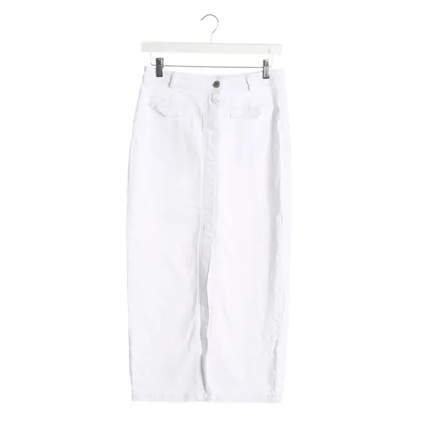Skirt, in White, Cotton, Riani