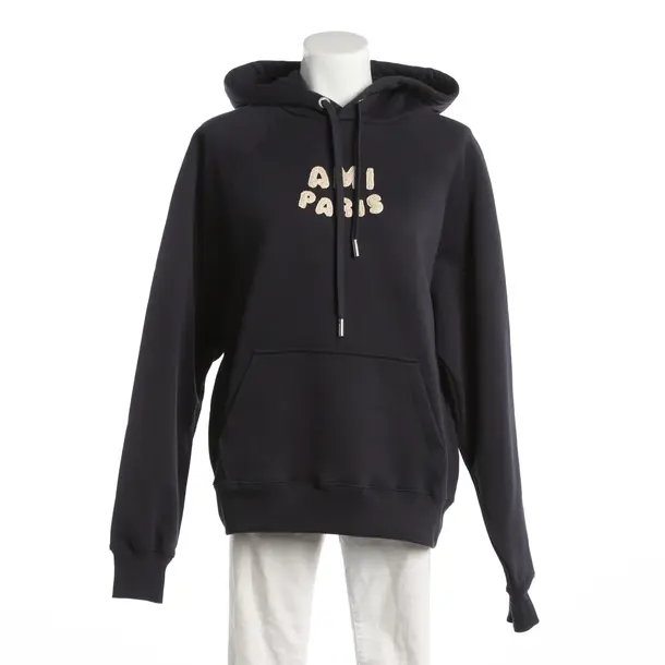 Hoodie, in Navy, Cotton, Ami Paris