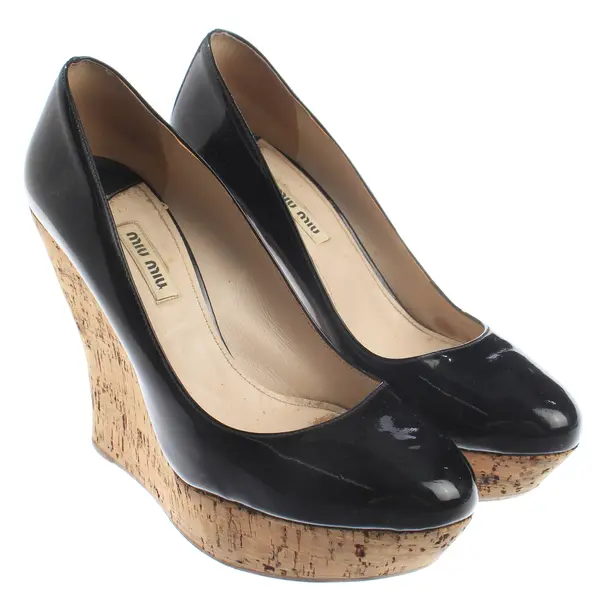 Wedges, in Black, Miu Miu