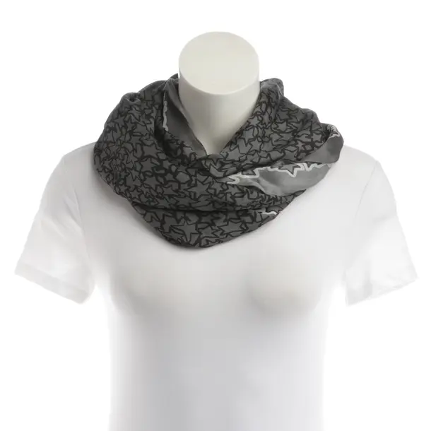Shawl, in Gray, Silk, Jimmy Choo