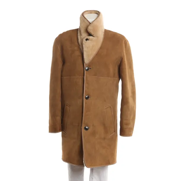 Wendejacke, in Hellbraun, Leder, Closed