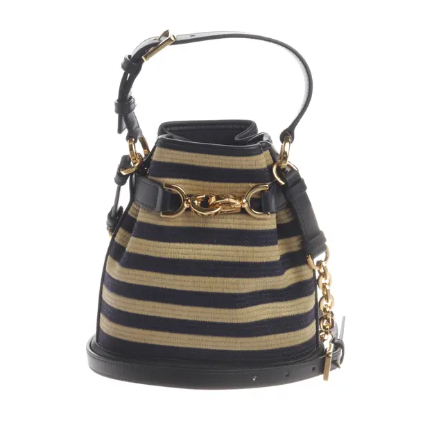 Schultertasche, in Navy, Stroh, Dior
