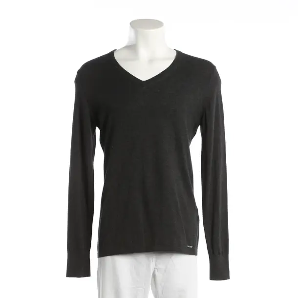 Maglione, in Grigio scuro, Cotone, Hugo Boss Etichetta Rossa