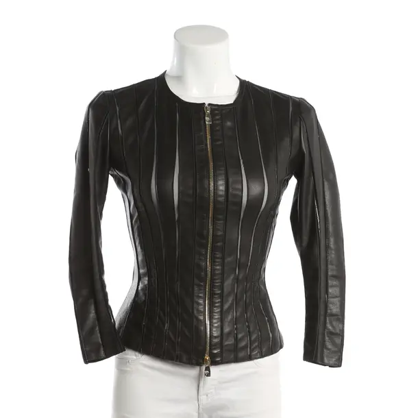 LeatherJacket, in Black, Leather, Versace
