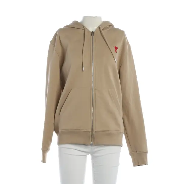 Zip-up Hoodie, in Light Brown, Cotton, Ami Paris