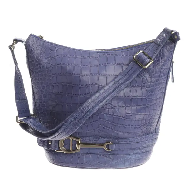 Shoulder Bag, in Purple, Leather, Aigner