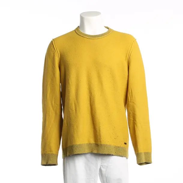 Pullover, in Senfgelb, Baumwolle, Hugo Boss Orange