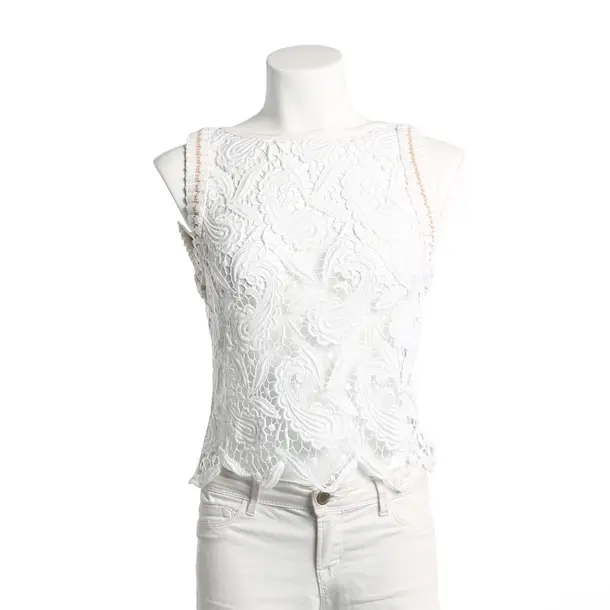 Top, in White, Viscose, Marc Cain