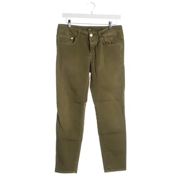 Straight Fit Jeans, in Olive Green, Cotton, Closed