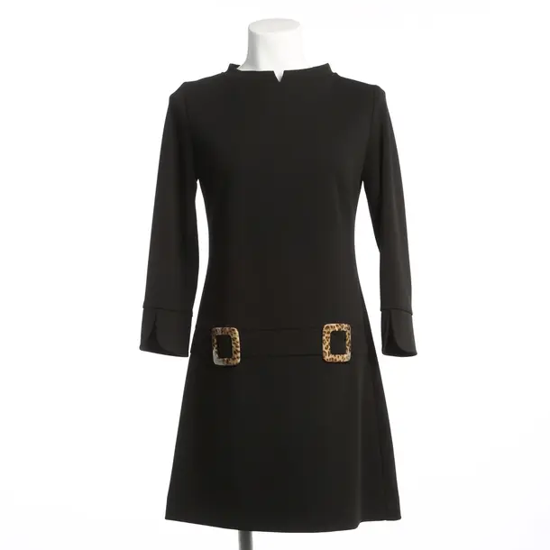 Dress, in Black, Polyester, Ana Alcazar