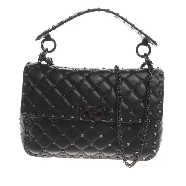 Handbag, in Black, Leather, Valentino