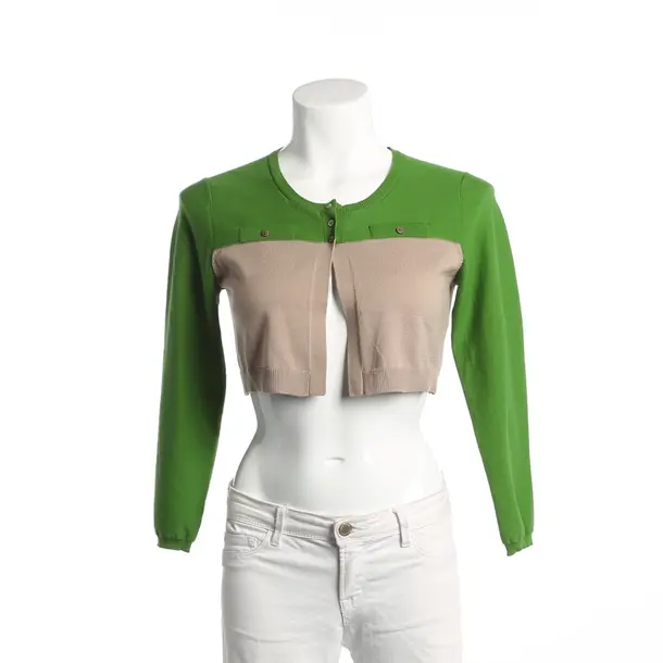 Cardigan, in Green, Cotton, Paule Ka