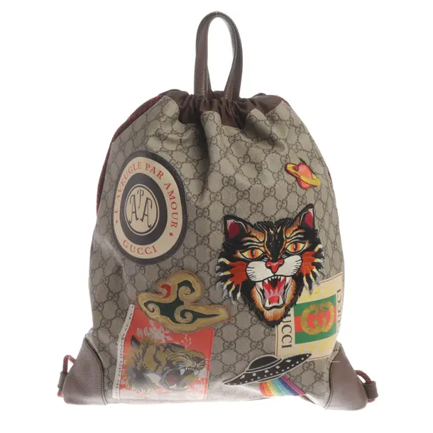 Backpack, in Brown, Canvas, Gucci