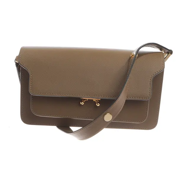 Schultertasche, in Braun, Leder, Marni