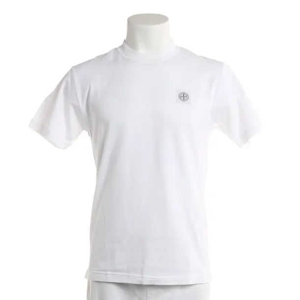 T-Shirt, in White, Cotton, Stone Island