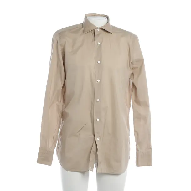 Hemd, in Beige, Baumwolle, Finamore 1925