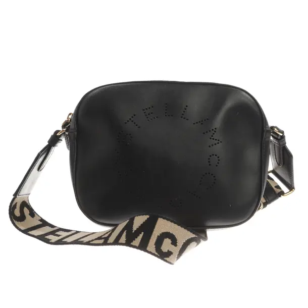 Schultertasche, in Schwarz, Polyurethan, Stella McCartney