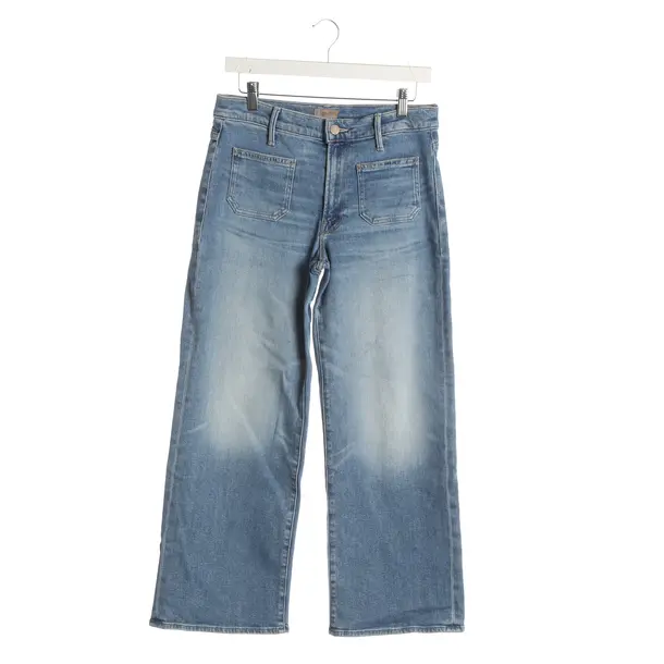 Straight Fit Jeans, in Light Blue, Cotton, Mother