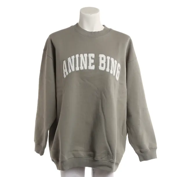 Sweatshirt, in Hellgrau, Baumwolle, Anine Bing