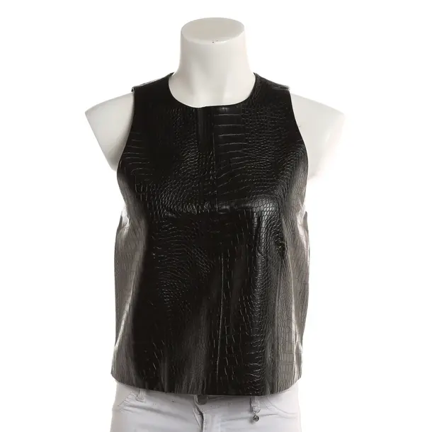 Top, in Black, Leather, Anine Bing