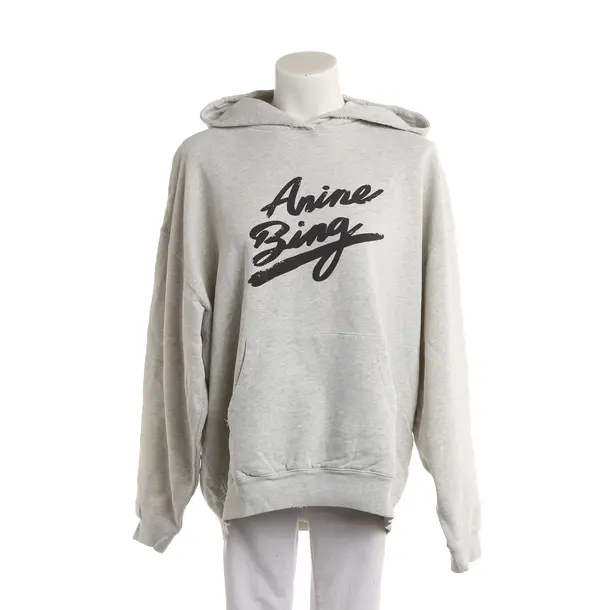 Hoodie, in Hellgrau, Baumwolle, Anine Bing