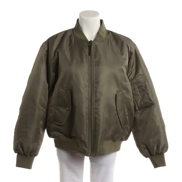 Bomber Jacket, in Olive Green, Polyester, Anine Bing