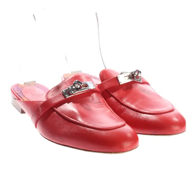 Mules, in Red, Hermès