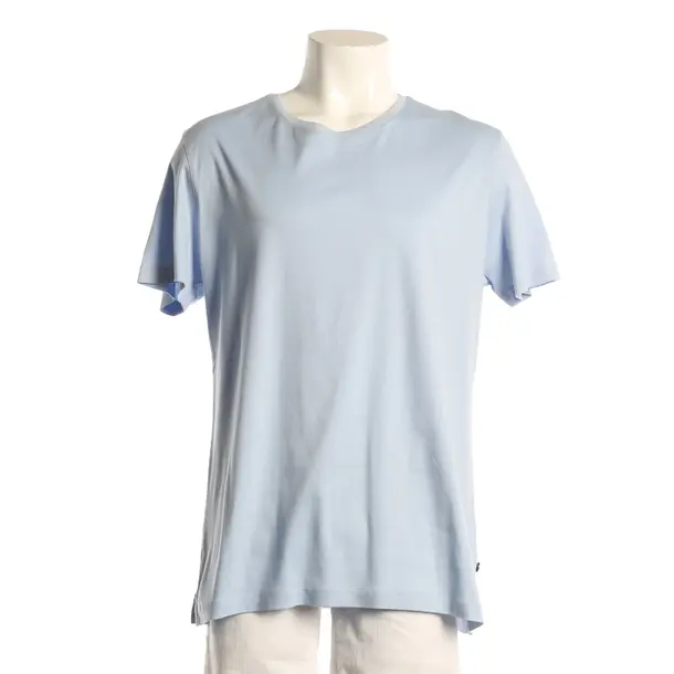 T-Shirt, in Light Blue, Cotton, Van Laack