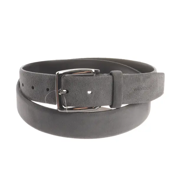 Belt, in Light Gray, Leather, Windsor