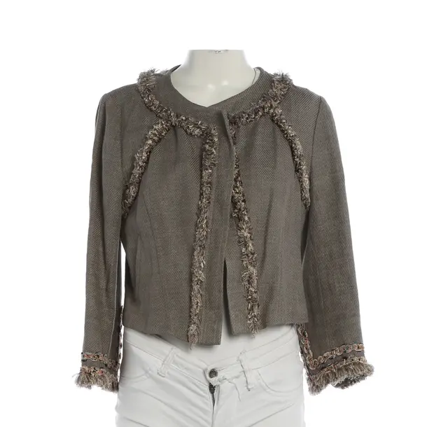 Mid-Season Jacket, in Gray, Linen, Sônia Bogner