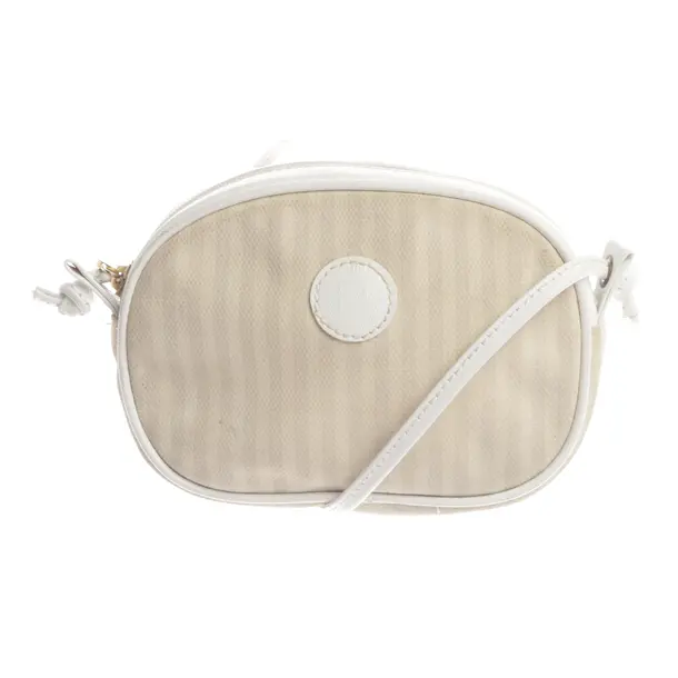 Schultertasche, in Beige, Baumwolle, Fendi